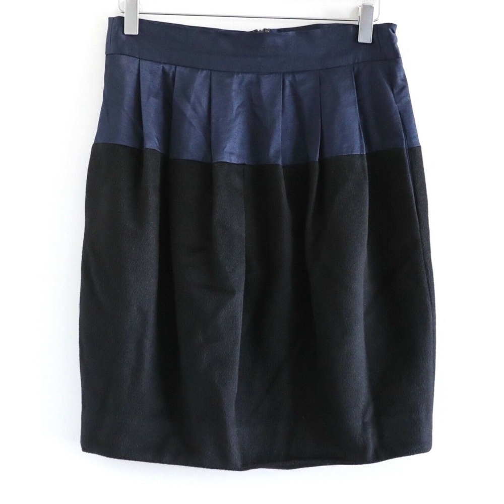 Malene Birger dark tulip mini bubble pleated skirt wool warm structured trendy